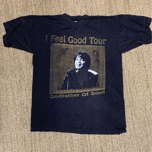 Vintage 1996 I Feel Good Tour Janes Brown Tee Shirt Large